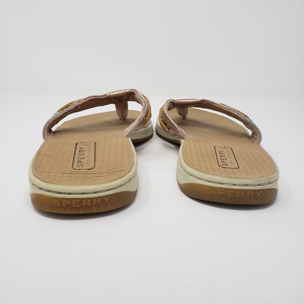 Sperry Flip Flop Thong Sandals Flat Heel Rose Gold Petal Pink Women's 10 - Picture 3 of 8